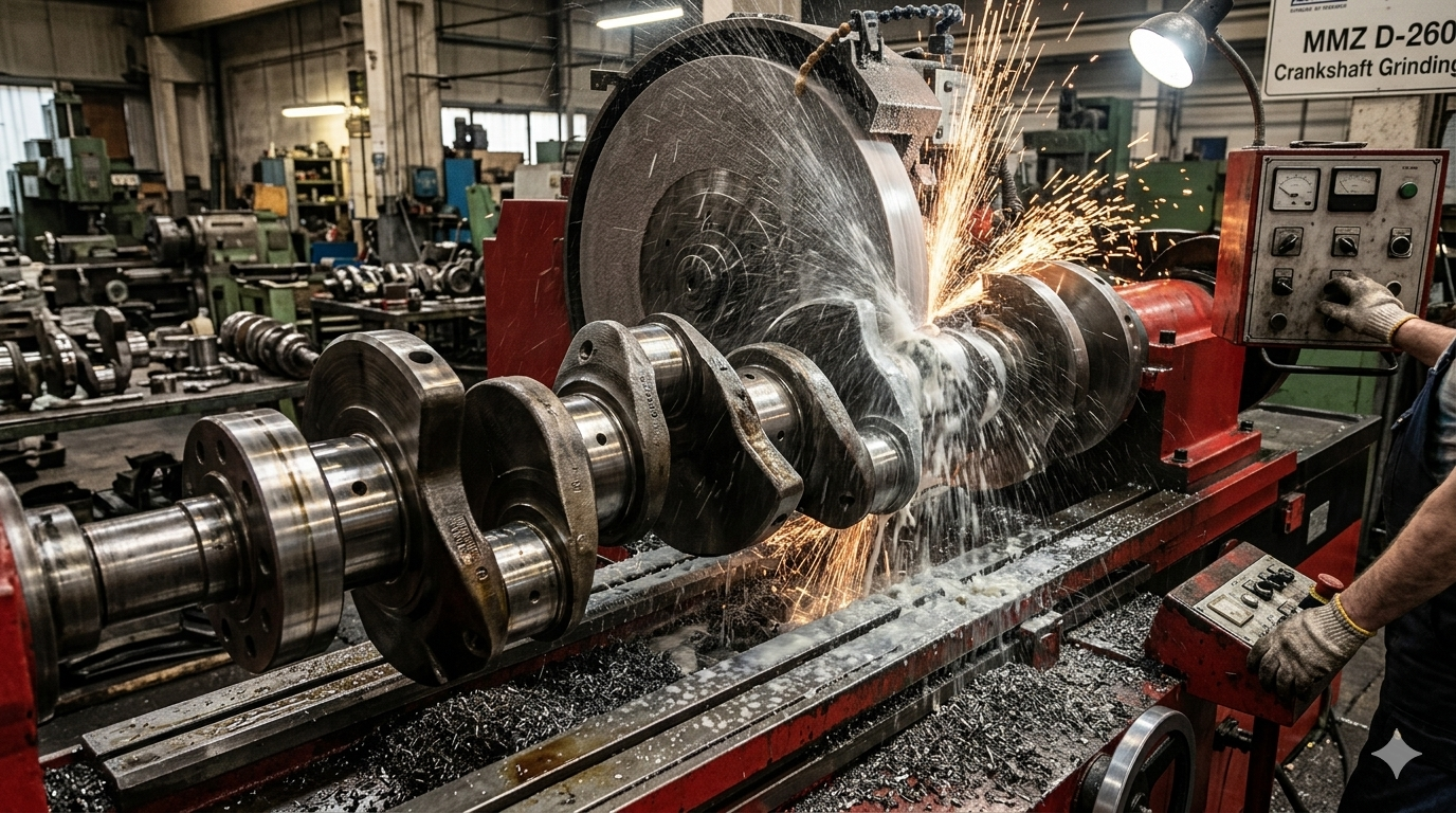 Высокоточная шлифовка коленчатых валов двигателей ММЗ, ЯМЗ и спецтехники в Минске