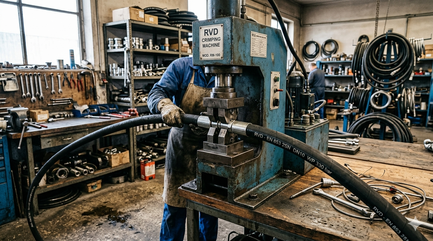 Изготовление и обжим РВД для спецтехники: срочный ремонт гидравлических шлангов в Минске