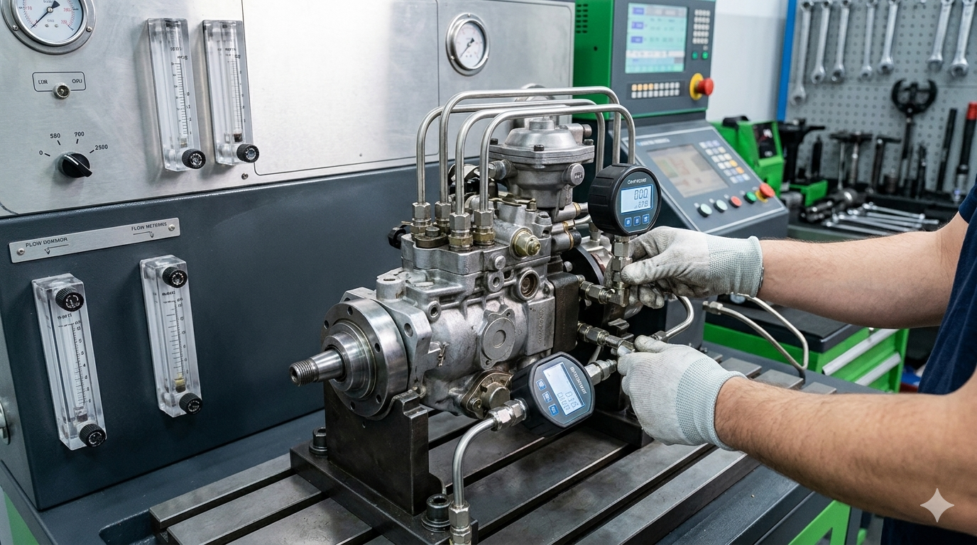 Регулировка и ремонт ТНВД спецтехники на диагностическом стенде в Минске