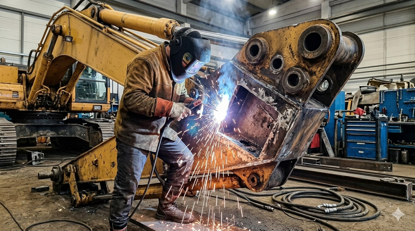 Сварочно-восстановительные работы: ремонт рам спецтехники, стрел экскаваторов и манипуляторов в Минске